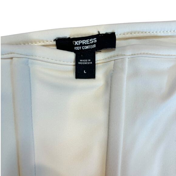 EXPRESS Off White Body Contour Compression Corset Cropped Tank Bustier LARGE - Picture 7 of 7
